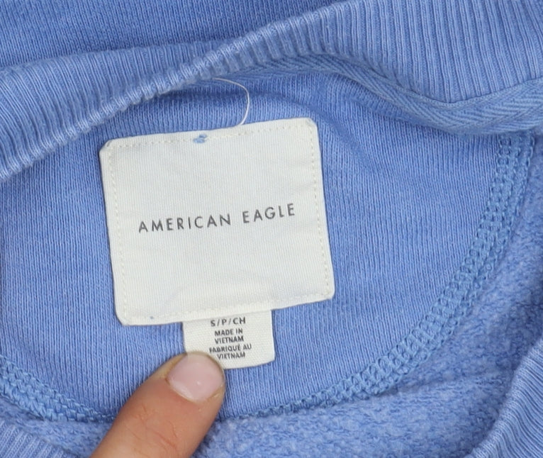 American Eagle Women's Blue Pullover Sweatshirt, S
