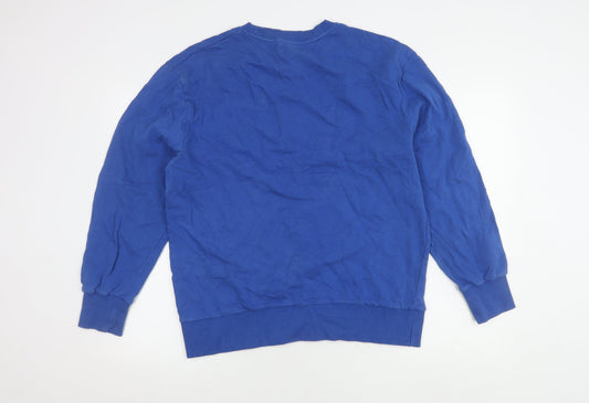 Topman Men's XS Blue Graphic Sweatshirt