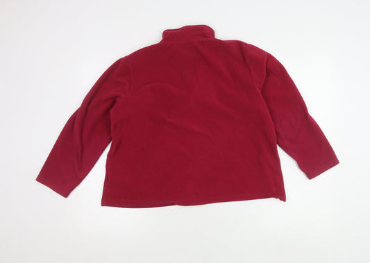 Regatta Women's Red Pullover Fleece Zip Sweatshirt Size 16