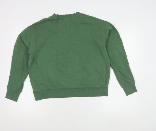 Womens UK Size S DKNY Jeans Green Pullover Sweatshirt