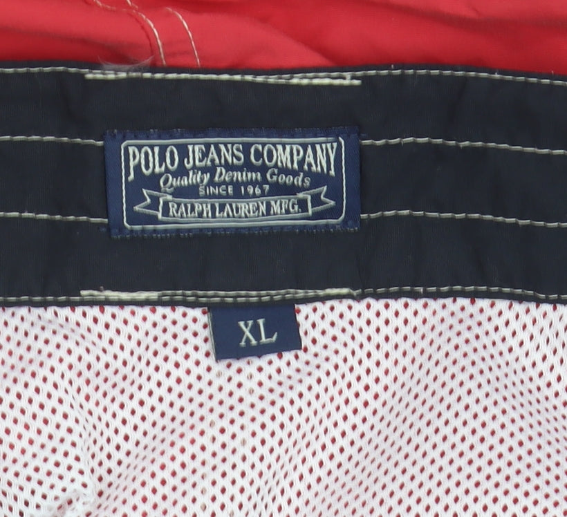 Ralph Lauren Men's Red Cargo Shorts XL Drawstring