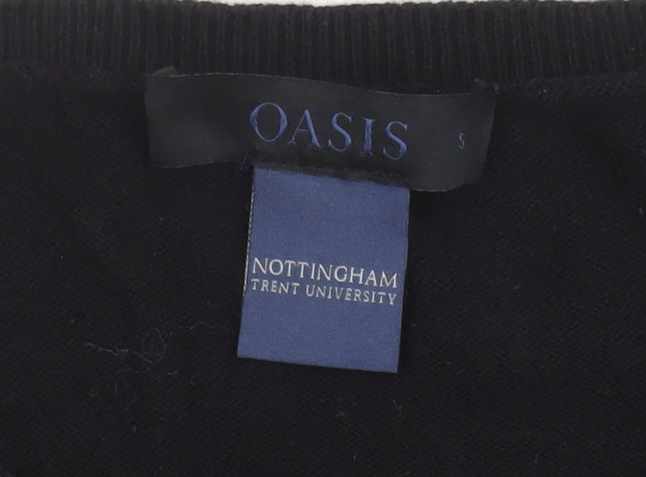 Womens UK Size S Oasis Black Pullover Jumper
