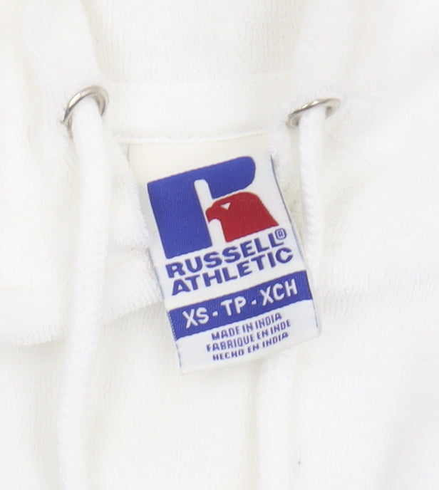 Russell Athletic Unisex White XS Pullover Hoodie