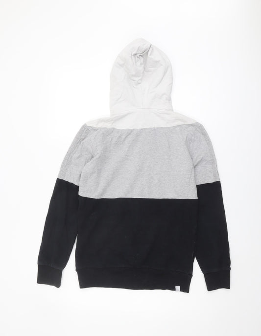 Adidas Unisex Black Grey Full Zip Hoodie M