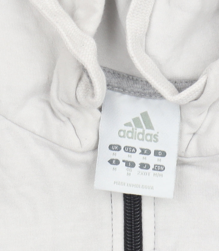 Adidas Unisex Black Grey Full Zip Hoodie M
