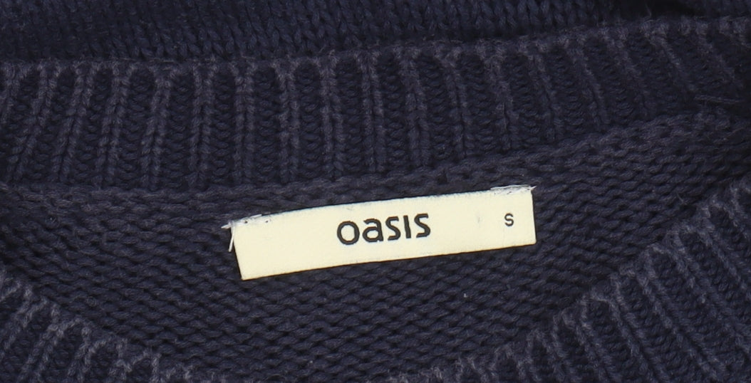 Womens UK Size S Oasis Blue Pullover Jumper