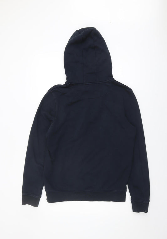 Mens UK Size M Lyle & Scott Blue Pullover Hoodie