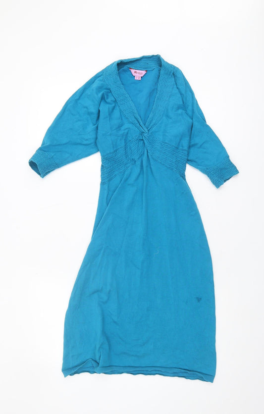 Monsoon Petite Blue Women's Dress Size 6