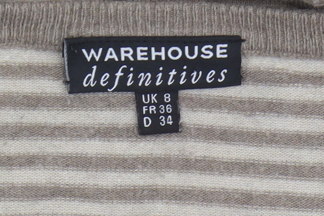 Womens UK Size 8 Warehouse Beige Jumper Jumper
