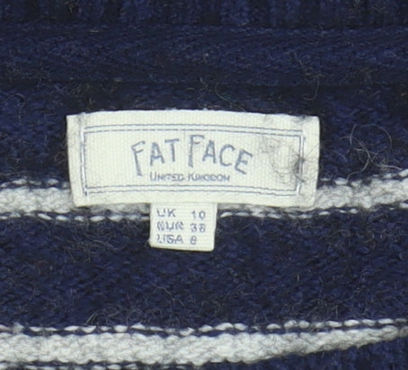 Womens UK Size 10 Fat Face Multicoloured Pullover Jumper