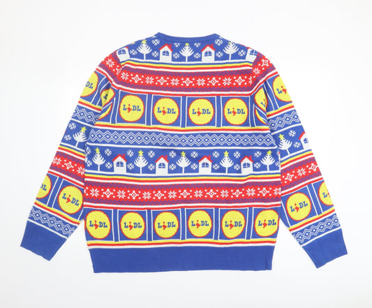 Livergy Men's XL Blue Christmas Pullover Jumper