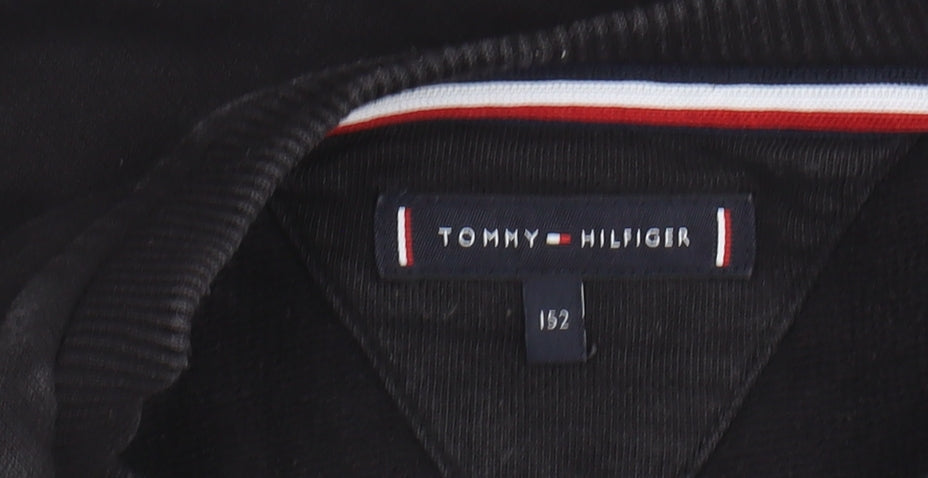 Tommy Hilfiger Boys Black Logo Sweatshirt - Size S