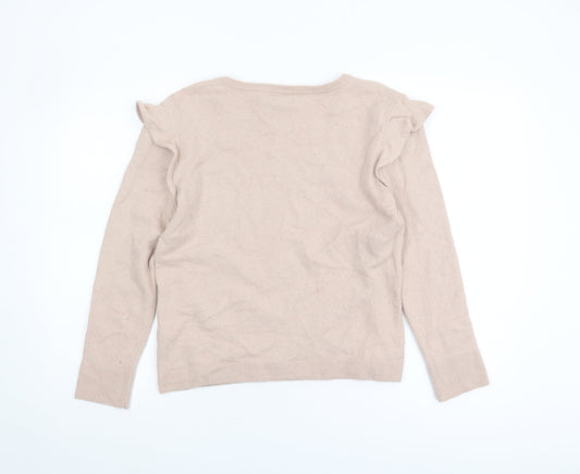 Womens UK Size L Massimo Dutti Beige Pullover Jumper