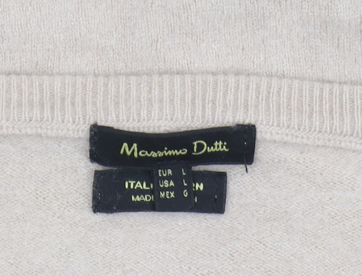 Womens UK Size L Massimo Dutti Beige Pullover Jumper
