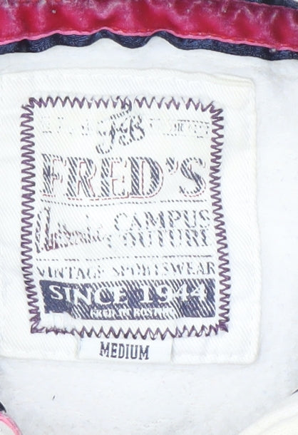 Fred's Unisex White Medium College Hoodie