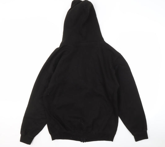 AWDis Men's Black M Hoodie with Logo, Full Zip
