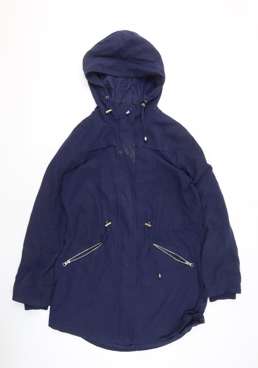 Womens UK Size S Oasis Blue Anorak Coat