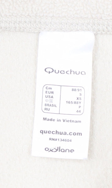 Quechua Women’s Beige High Neck Fleece Sweatshirt Size 10