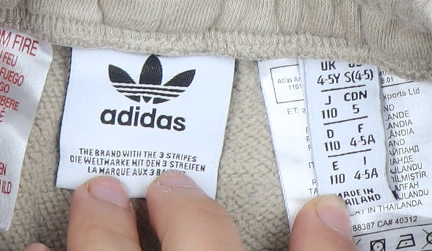 Adidas Boys Beige Jogger Trousers 4-5 Years