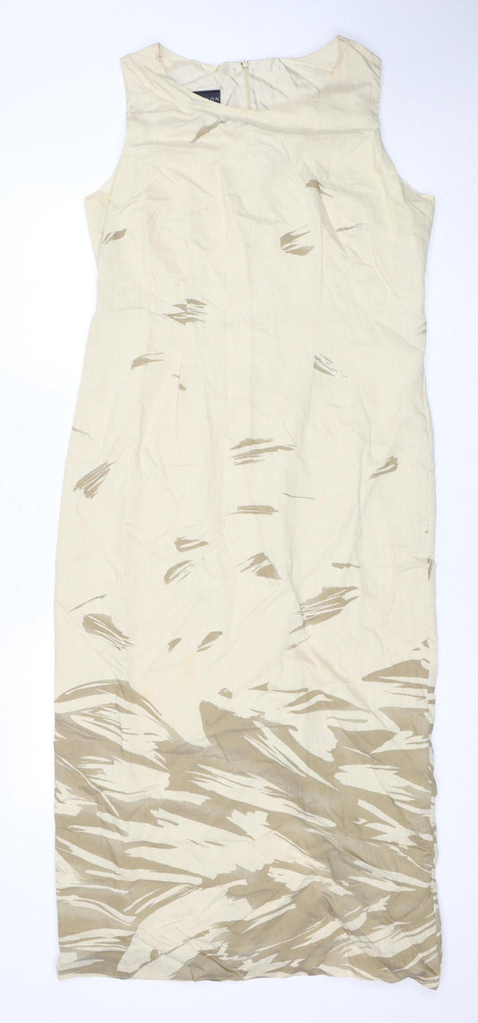 Alexon Women’s Beige Midi Dress - Size 14