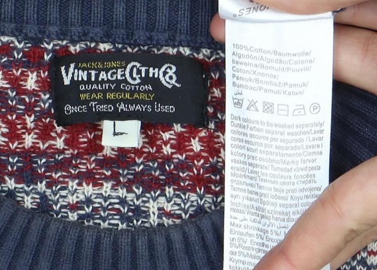 Jack & Jones Vintage Men's Multicoloured Pullover Jumper