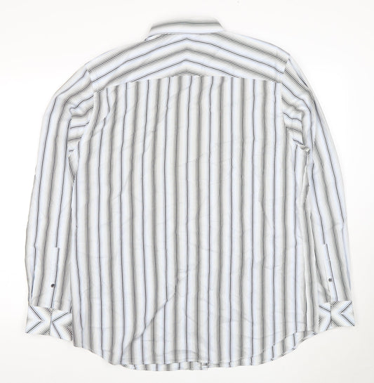 Mens UK Collar Size L Jeff Banks Smart White Dress Shirt