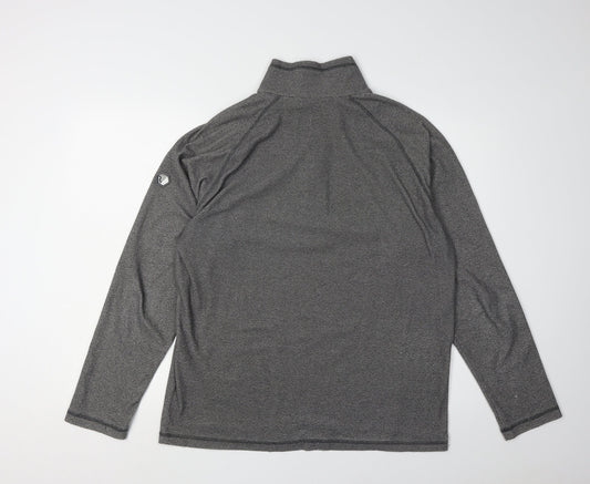 Mens UK Size L Regatta Grey 1/4 Zip Sweatshirt