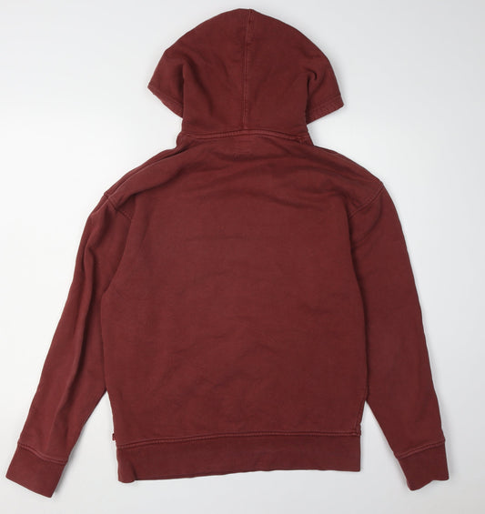 Unisex Adults UK Size S Levi's Red Pullover Hoodie