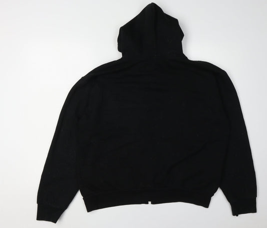Adidas Unisex Black Full Zip Hoodie, Size L