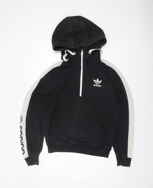 Additional front view of Adidas Women's Black Pullover Hoodie, size 8, with Logo Detail