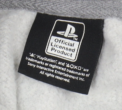 Mens UK Size M PlayStation Grey Pullover Hoodie