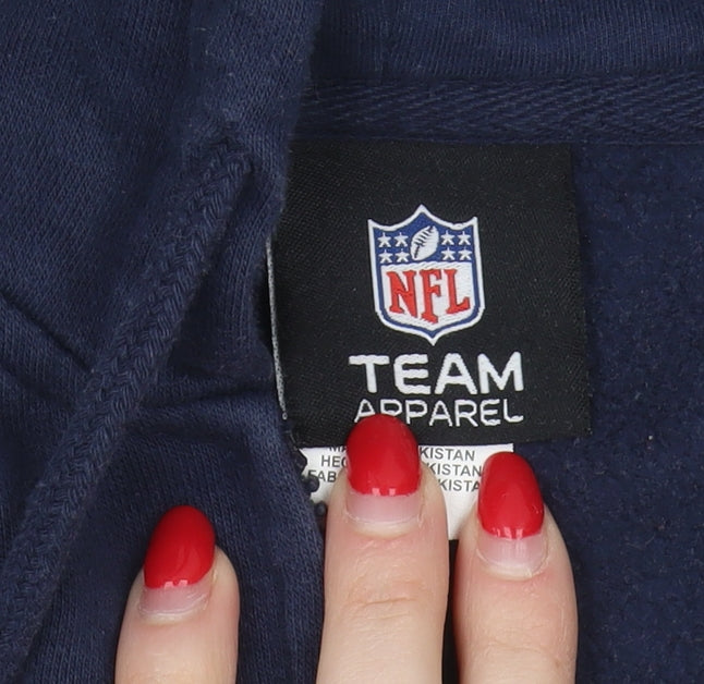 Mens UK Size L NFL Team Apparel Blue Full Zip Hoodie