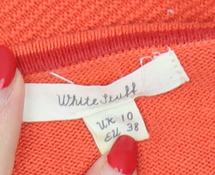 Womens UK Size 10 White Stuff Orange Pullover Jumper