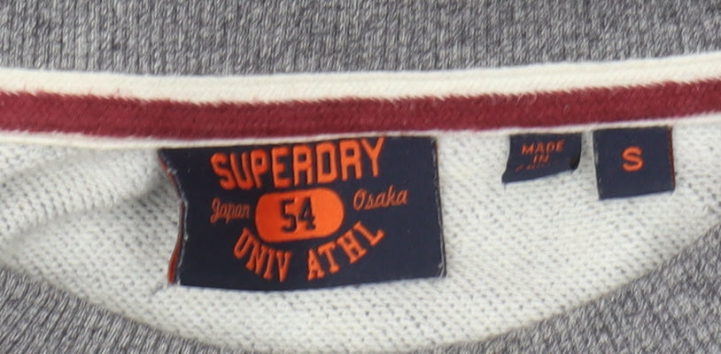 Superdry Men's Grey S Sweatshirt Regular Fit Crew Neck