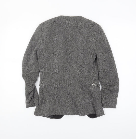 H&M Women's Grey Shawl Lapel Blazer Size 4