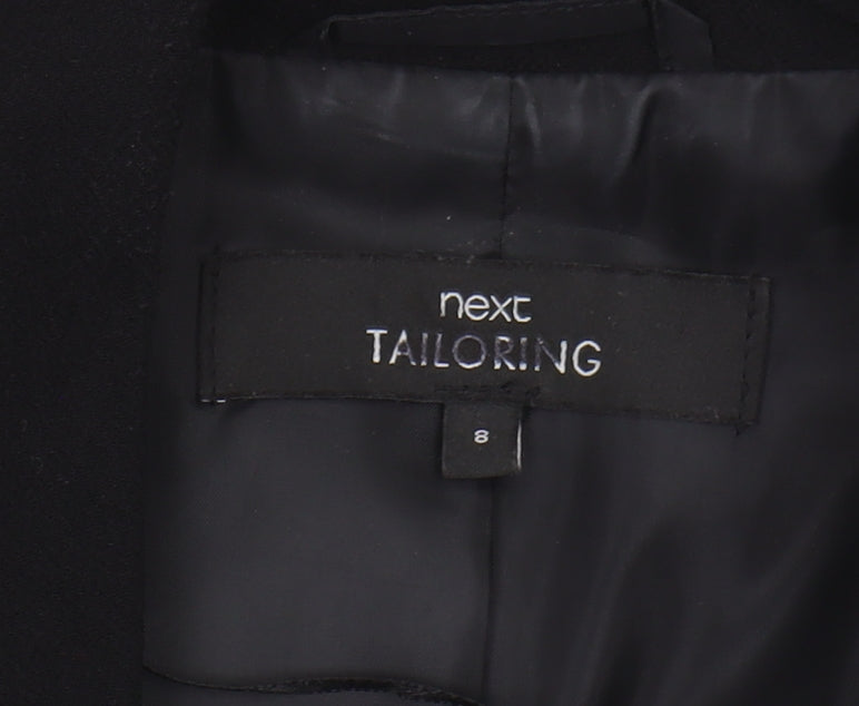 Next Women's Black Blazer, Size 8, Shawl Lapel, Lined