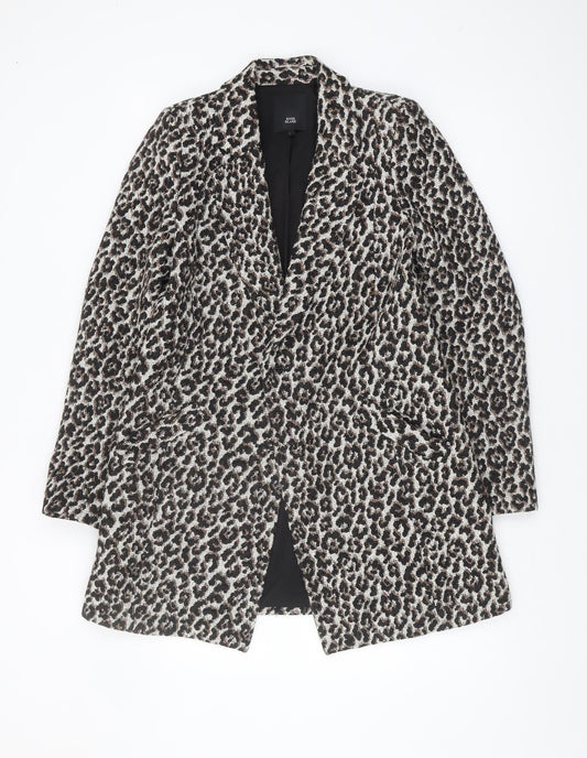 River Island Women’s Multicoloured Animal Print Coat - Size 8