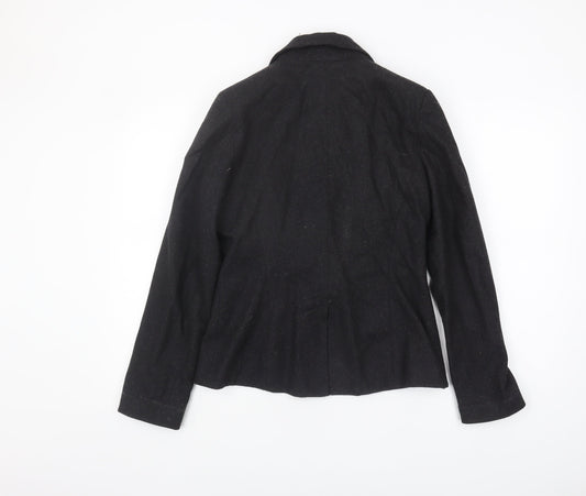 New Look Women's Black Blazer Size 12 Single-Breasted
