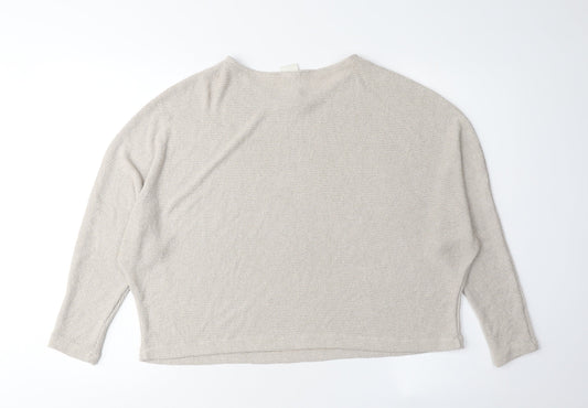 Womens UK Size M H&M Beige Pullover Jumper