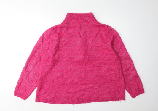 Damart Women's Pink Mock Neck Jumper, Size 22/24