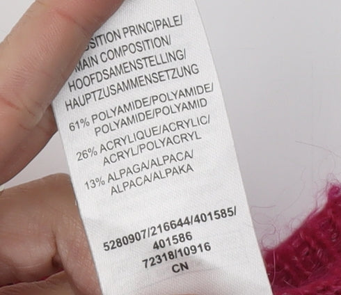 Damart Women's Pink Mock Neck Jumper, Size 22/24