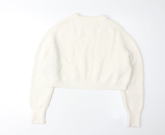 Womens UK Size M Zara Ivory Pullover Jumper