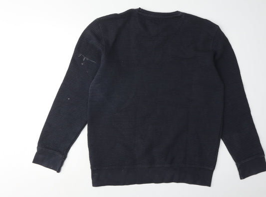 Mens UK Size M NEXT Black Pullover Sweatshirt