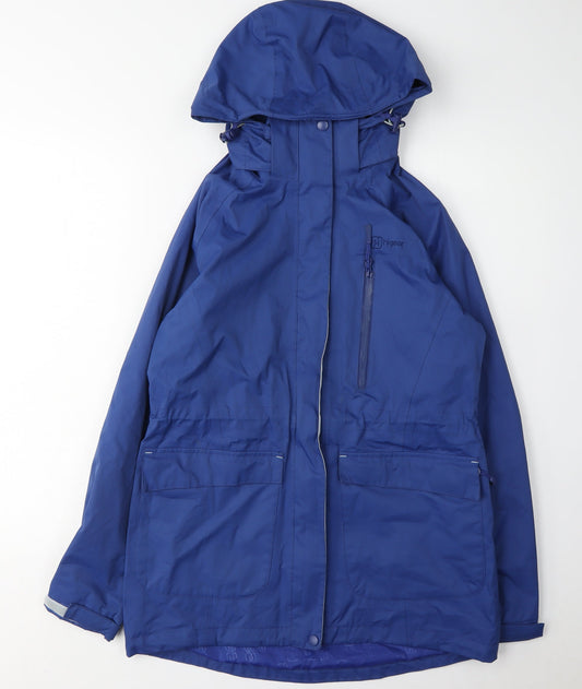 Womens UK Size 10 Hi Gear Blue Rain Coat