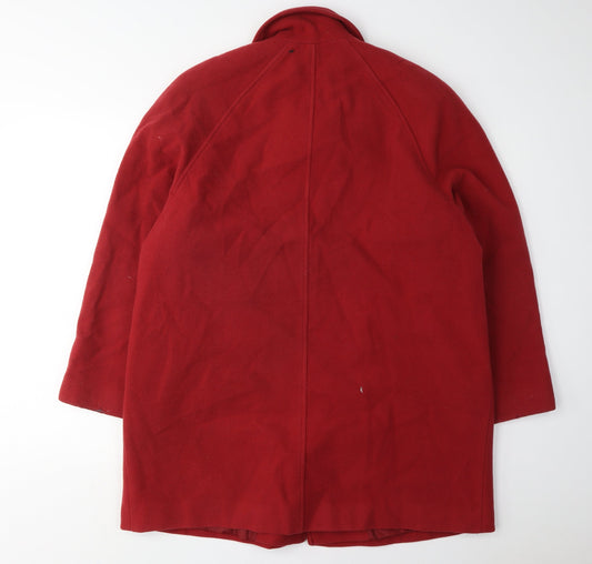 Womens UK Size 14 Eastex Red Overcoat