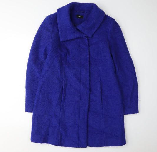 Womens UK Size 14 M&Co Blue Overcoat