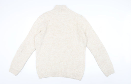 ASOS DESIGN Men's Beige M Full Zip Jumper