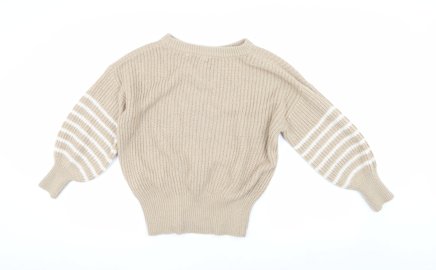 Womens UK Size XS And/Or Beige Pullover Jumper