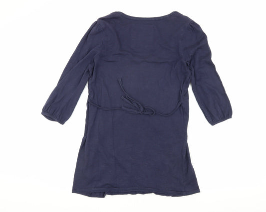 M&Co Women's Navy 3/4 Sleeve Top Size 10