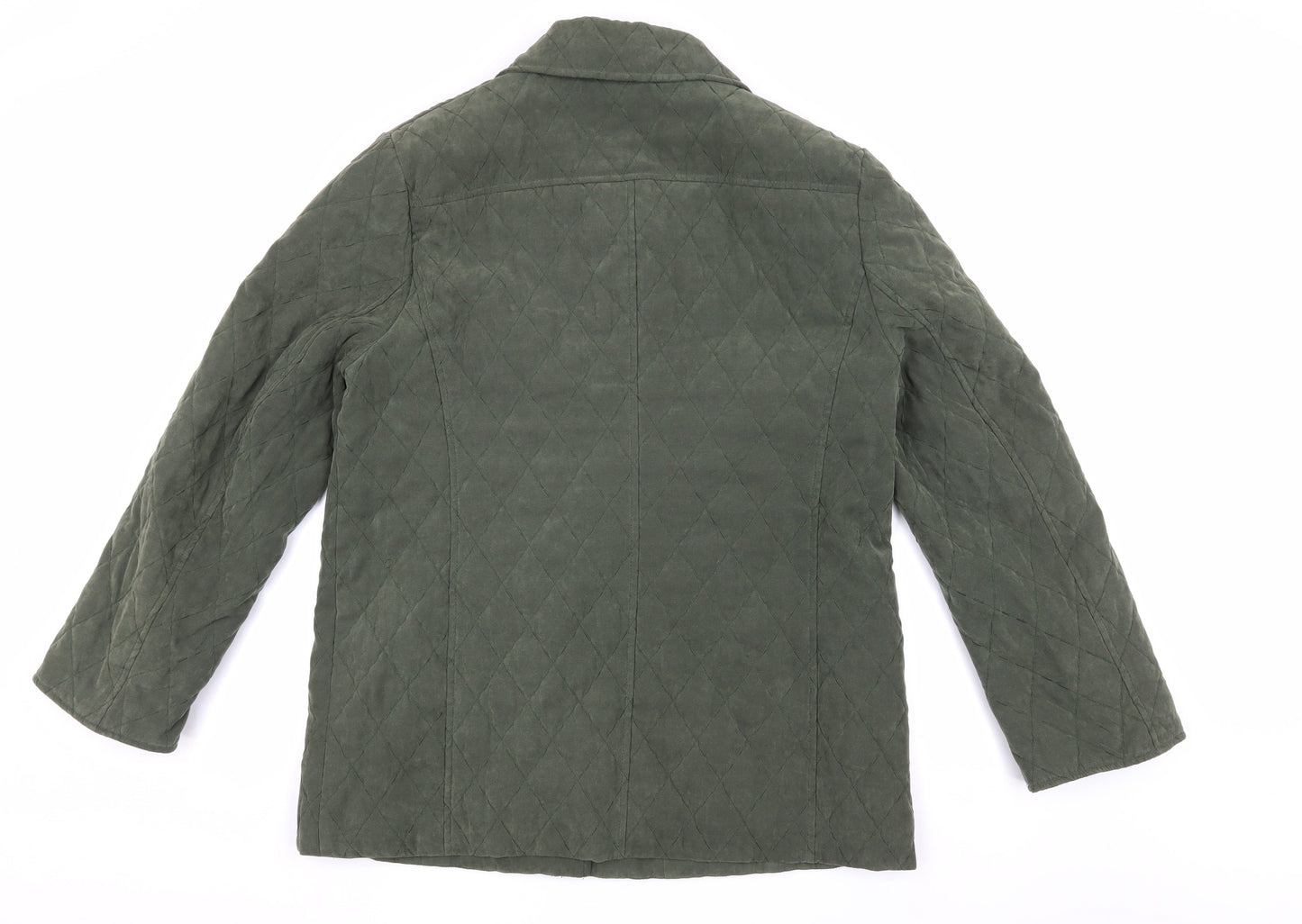 Womens UK Size 12 Unknown Green Quilted Coat